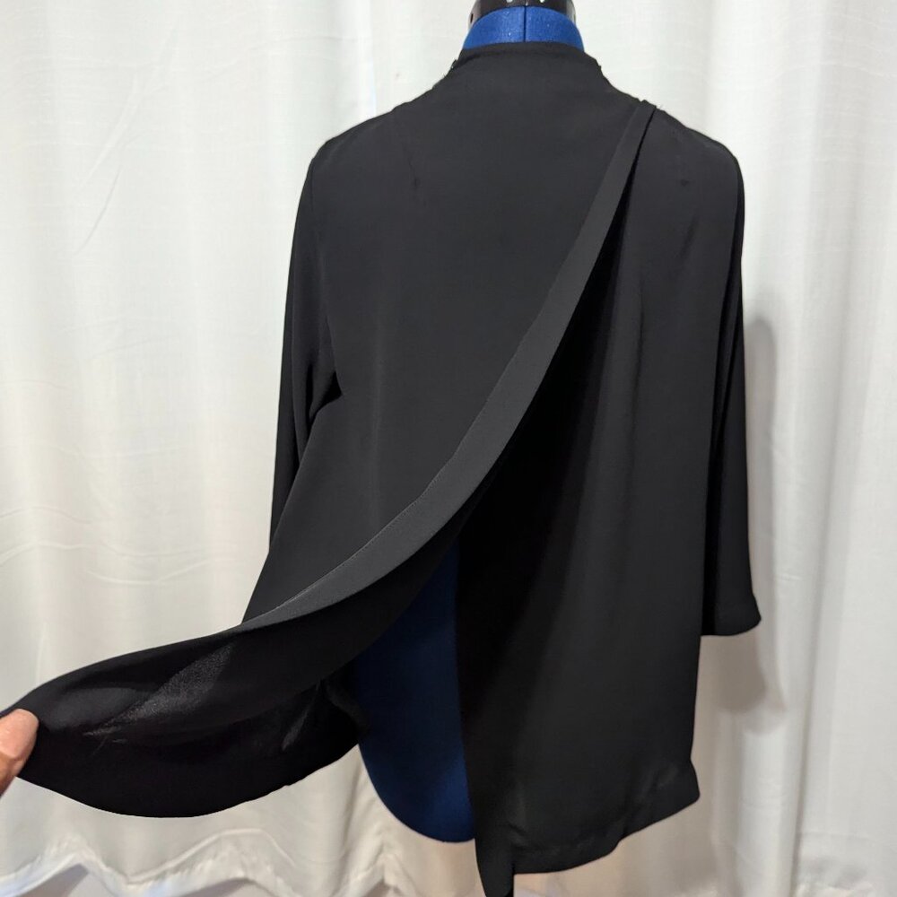 Zara split back chiffon long sleeve shirt